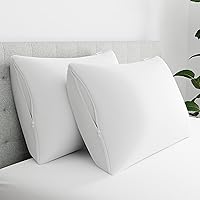 AllerEase Maximum Allergen Barrier Bedbug-Proof Zippered Pillow Protectors, Soft Washable Standard/Queen 4-Pack White