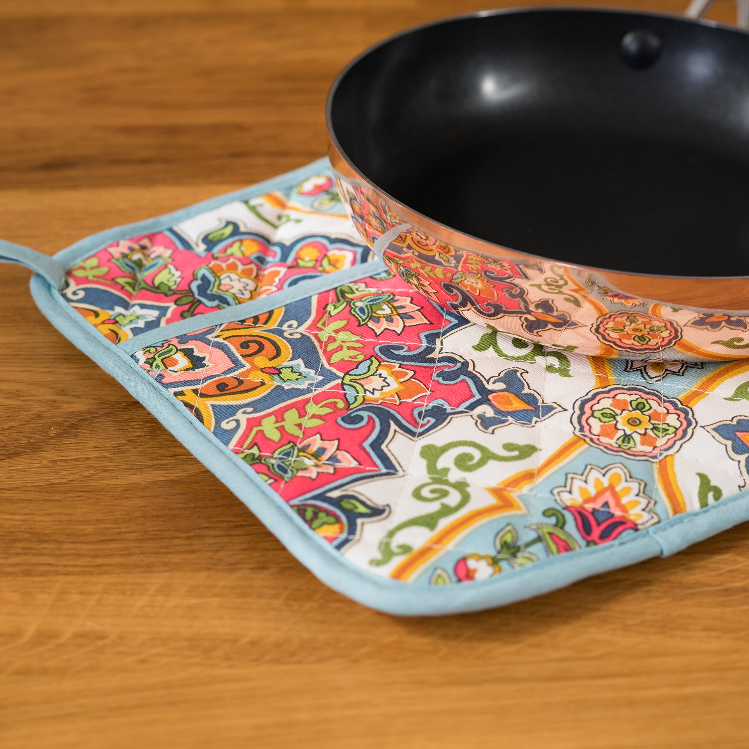 Ulster Weaver Lisbon Ofenhandschuh (Stulpe) – Buntes Design, 100% Baumwolle