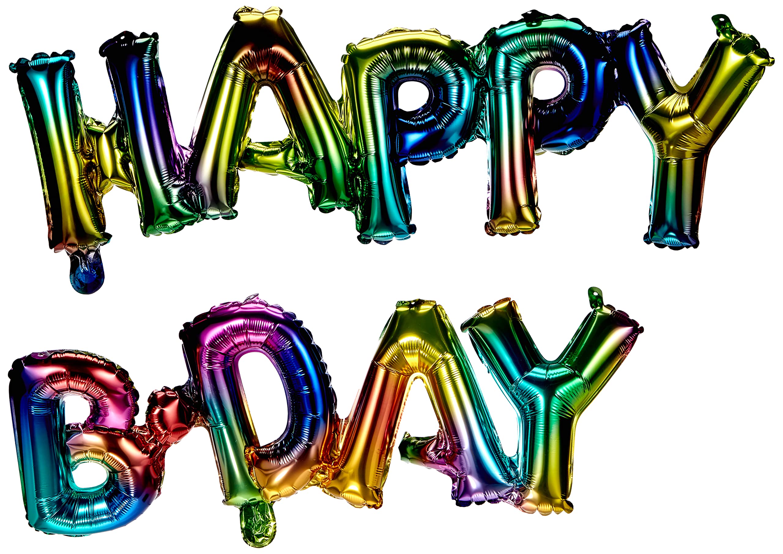 Amscan Folienballon-Set „Happy B-Day“ – Heliumtauglich & Wiederverwendbar (93 Cm & 99 Cm) – Perfekt Für Geburtstagspartys