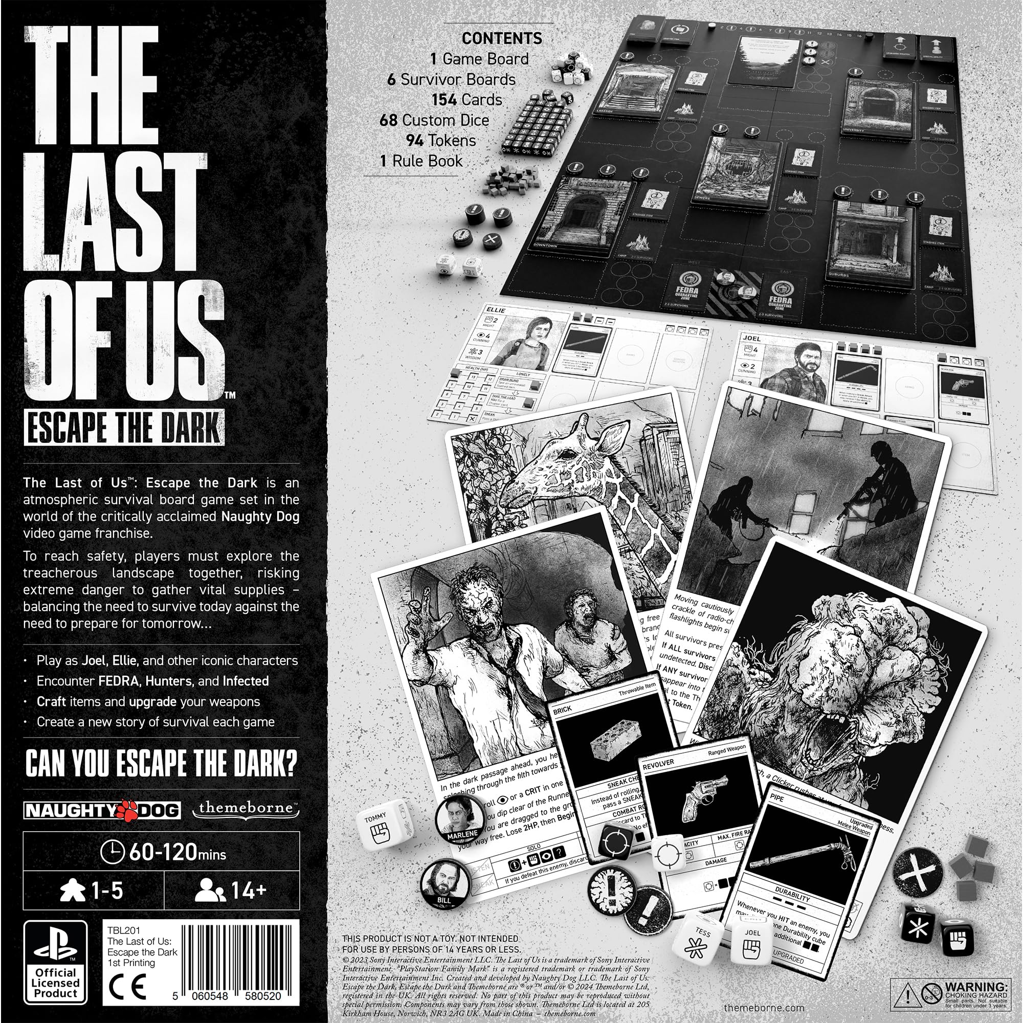 The Last of Us: Escape The Dark | Juego de Mesa | A Partir de 14 años | 1-5 Jugadores | 60-90 Minutos de Tiempo de Juego