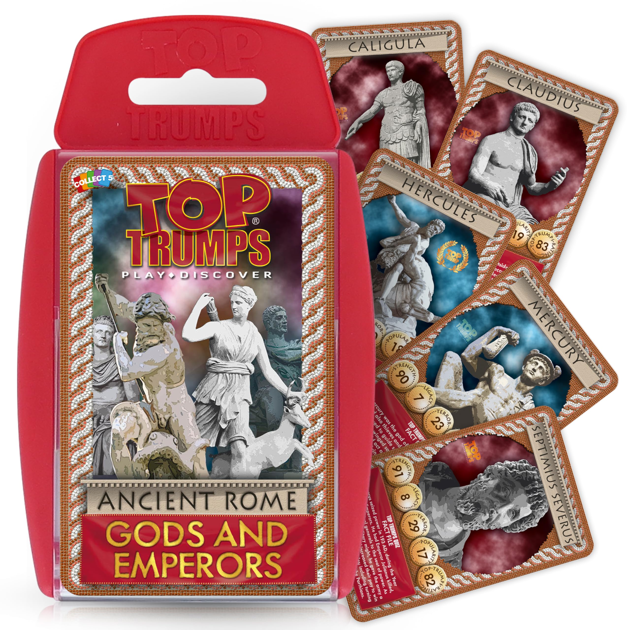Top Trumps Card Game Ancient Rome - Family Games for Kids and Adults - Learning Games - Kids Card Games for 2 Players and More - Kid War Games - Card Wars - for 6 Plus Kids