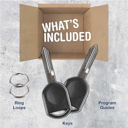 Miniatura 3 de KeylessOption Paquete de 4 artículos, 2 llaveros de entrada sin llave, 2 llaves de encendido 4C sin cortar para Ford Lincoln Mercury