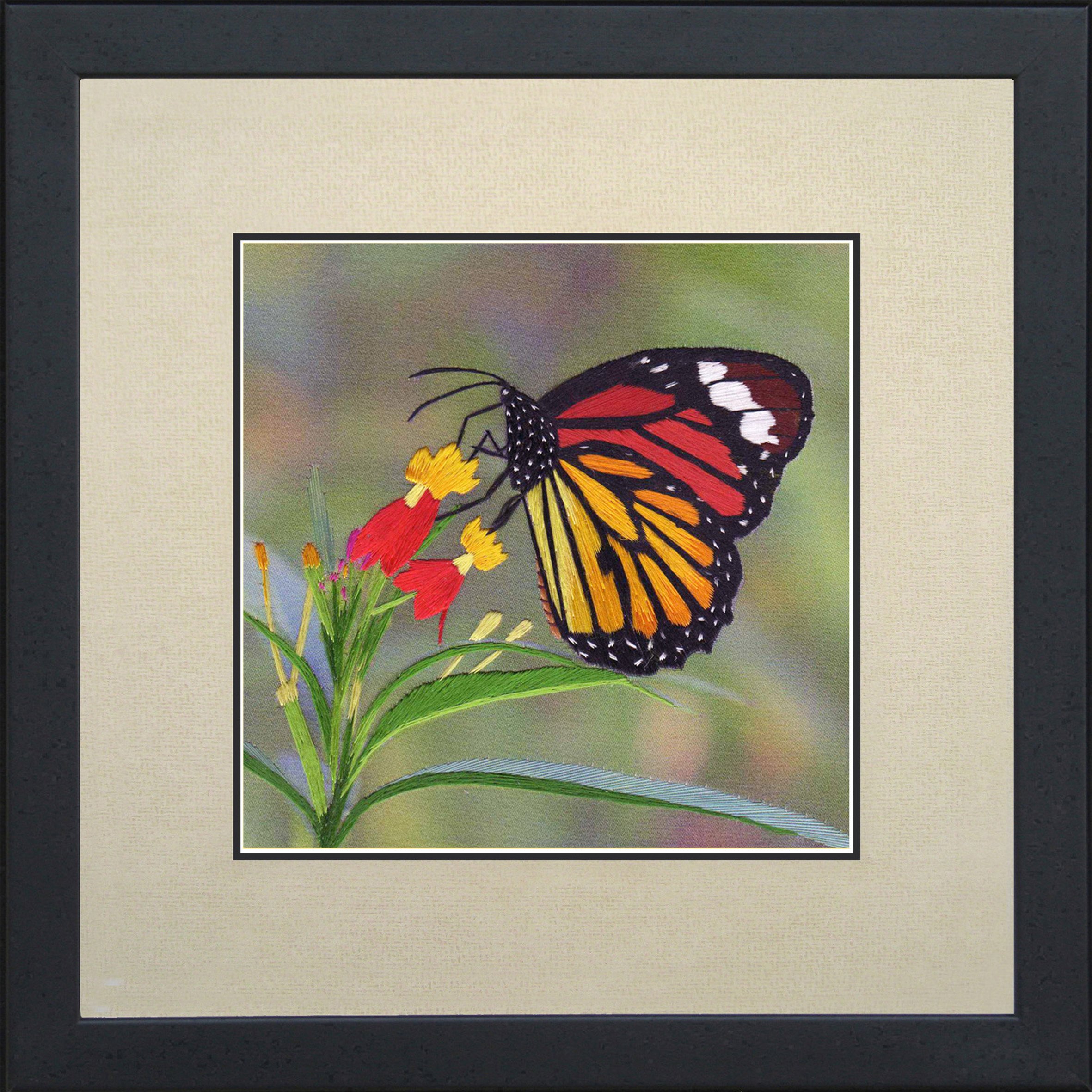 King Silk ArtHandmade Embroidery Colorful Butterfly 33016