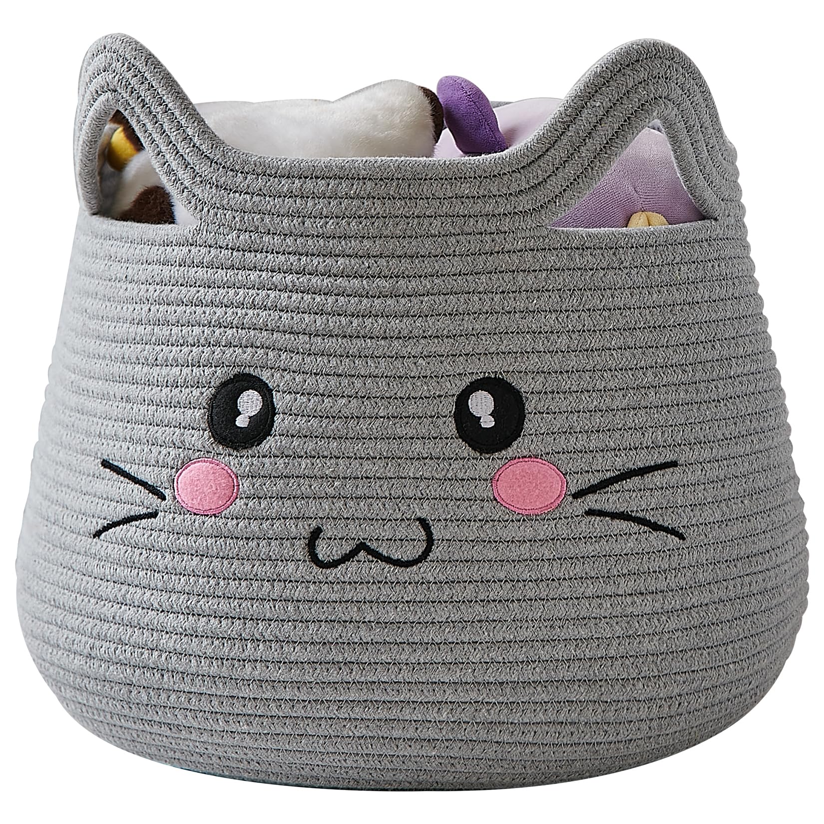 Panier en corde de coton OMERAI chat idéal comme cadeau de baby shower