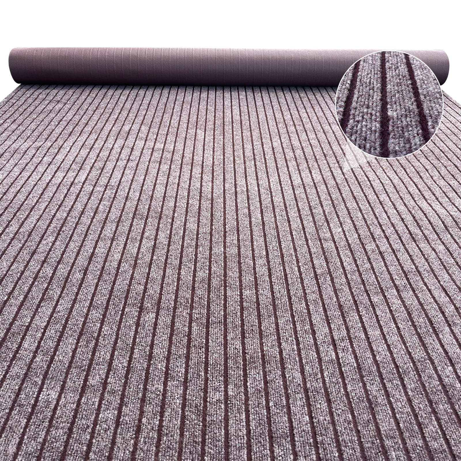 Boat Carpet Marine Grade - Waterproof Brown Teak Indoor/Outdoor Carpet with Marine Backing, Anti-Slide, Cuttable, Easy-to-Clean Patio and Deck Rug