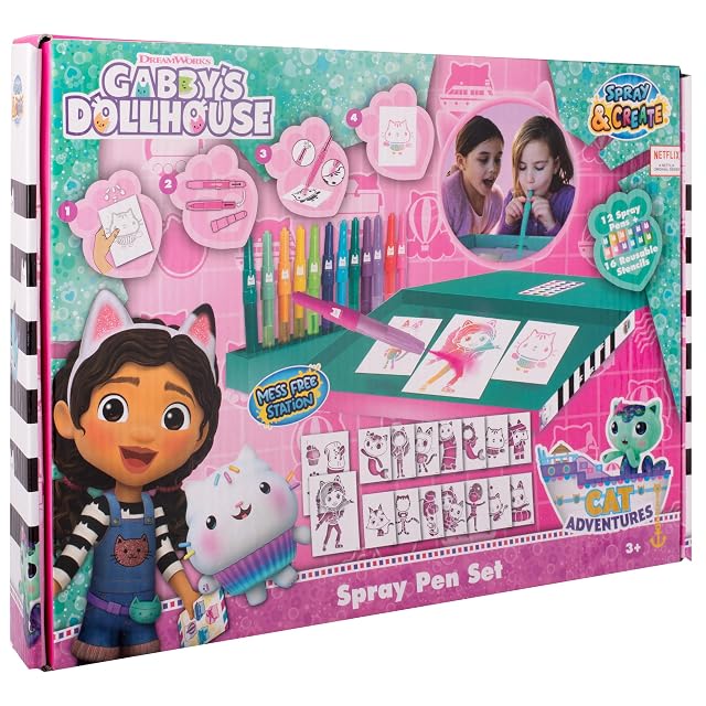 Gabby's Dollhouse - Spray Pen Set Desktop Box (GD23368)