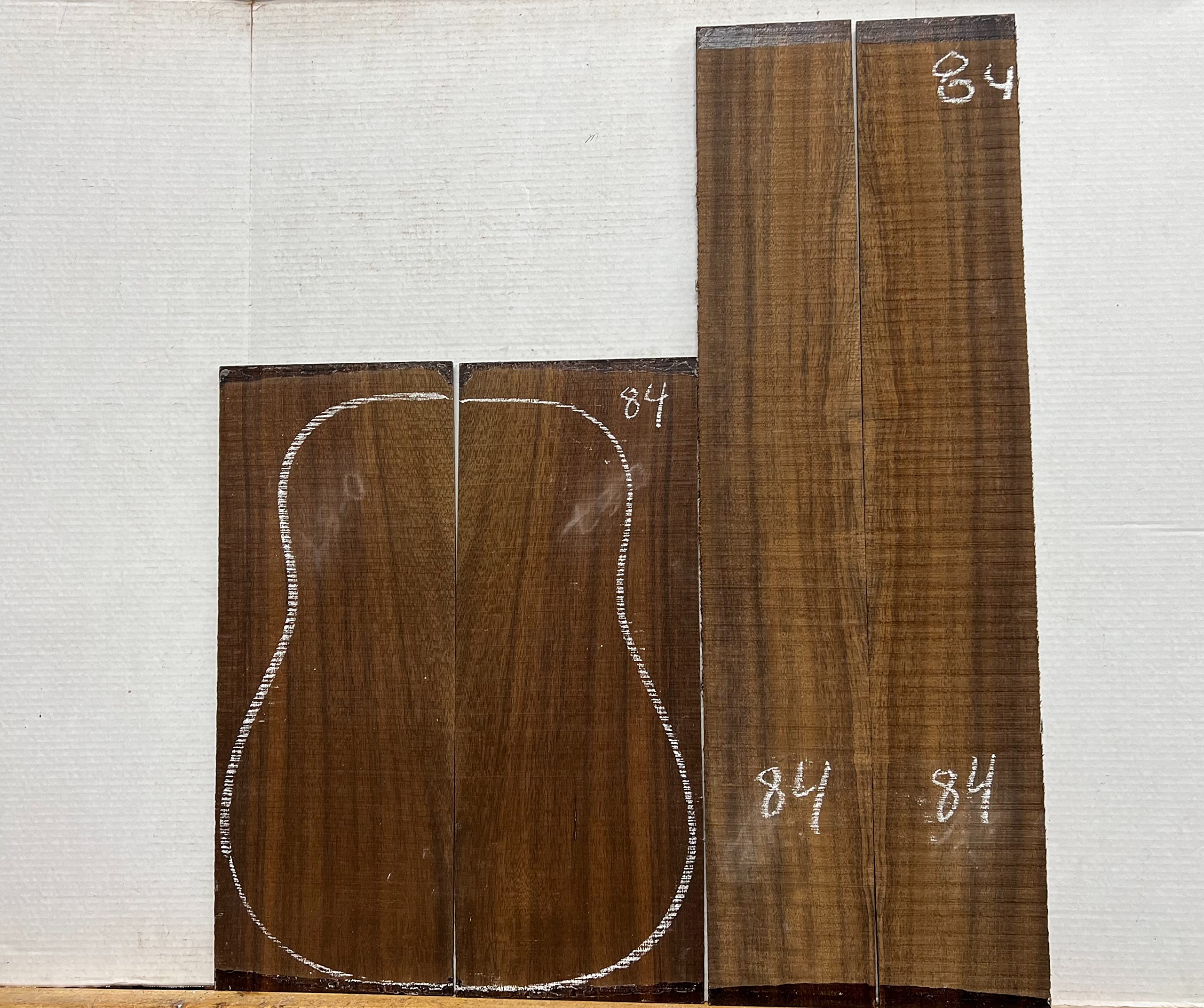Exotic Wood Zone | Indian Laurel Dreadnought Guitar Back and Side Sets Luthier Tonewoods # 84
