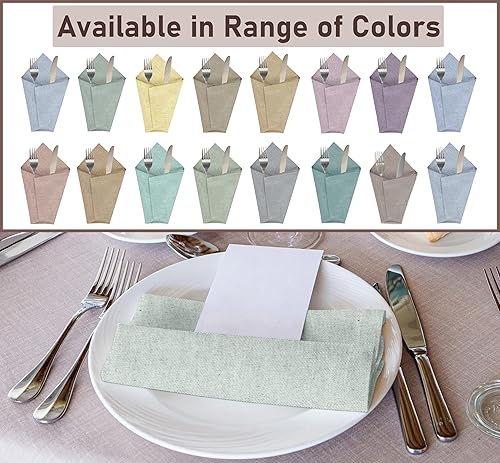 Miniatura 7 de Ruvanti Juego de 6 servilletas de tela reutilizables de 18 x 18 pulgadas, lavables, suaves y duraderas, servilletas de tela de polialgodón para