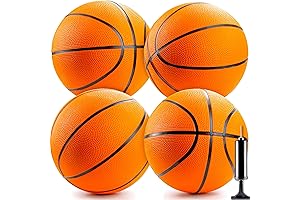 Mini Hoop Rubber Basketball - 4 Pack