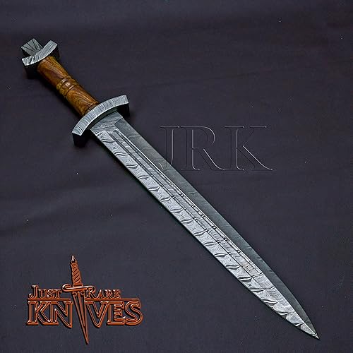 Miniatura 2 de Edición especial de EE. UU.: Hoja de acero de Damasco por encargo de 24 ", espada de daga ranurada de sangre doble (JRK72)