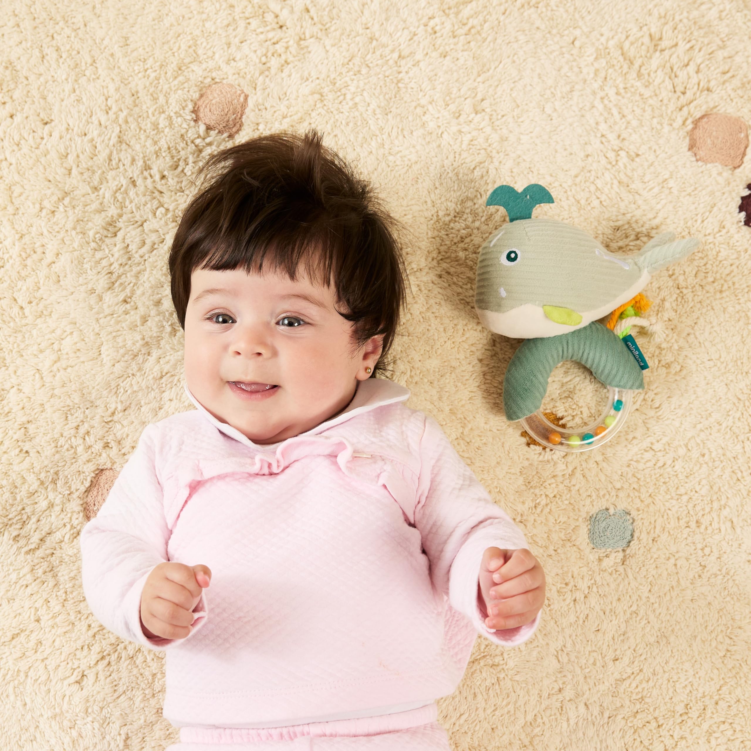 Miniland - Baby Rattle: Soft, Lightweight and Stimulating, Ideal for Early Sensory Discoveries from Birth (Ocean) - Image 4