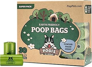 Pogi's Poop Bags - Bolsas para excremento de perro - 30 Rollos (450 Bolsas) - Grandes, Biodegradables, Perfumadas, Herméticas