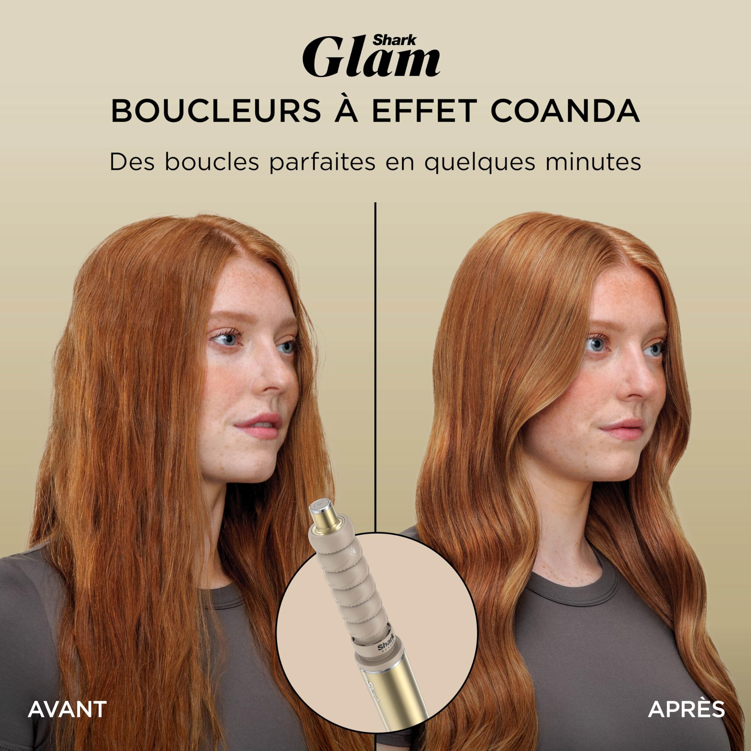 Shark Glam Multistyler, Seche cheveux avec séchage rapide, Brosse soufflante et volumisante, Lisseur cheveux, Avec boucleurs auto-enroulants, Sans dommage dû à la chaleur, Tous types de cheveux
