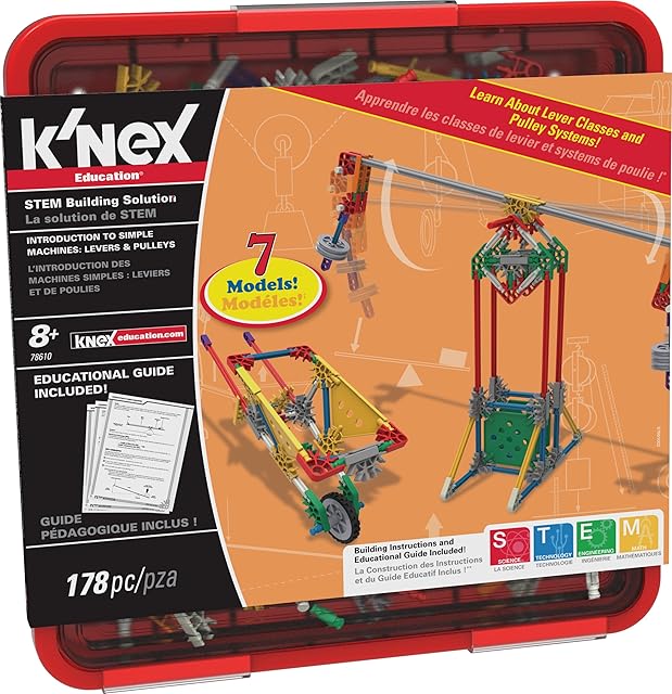 K'NEX Education - Intro to Simple Machines: Levers and Pulleys Set  178 Pieces  For Grades 3-5  Construction Education Toy