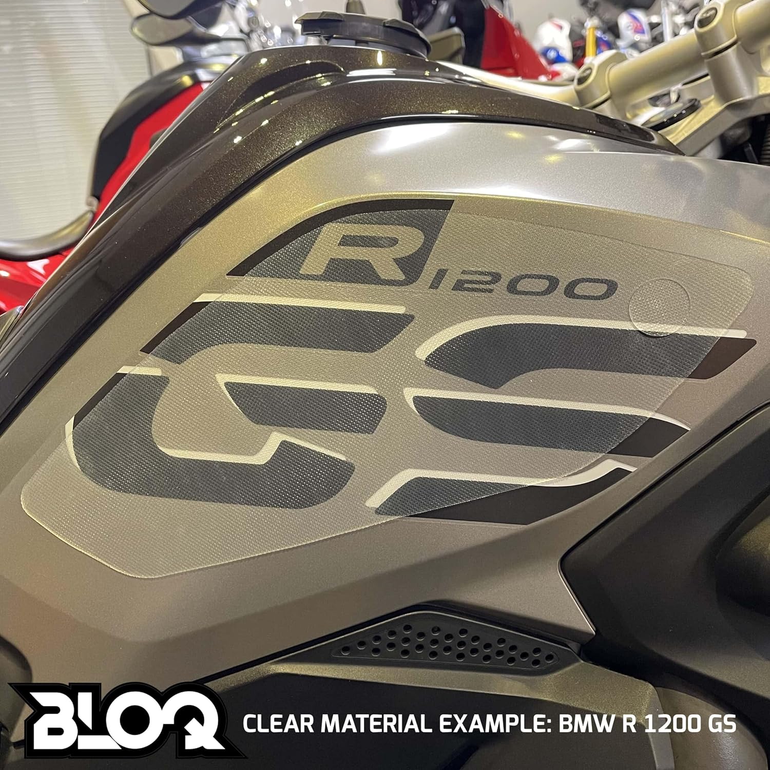 BLOQ Motorcycle Tank Grips compatible with CBR1000RR FIREBLADE (SP) (2017-2019) PREMIUM - CLEAR