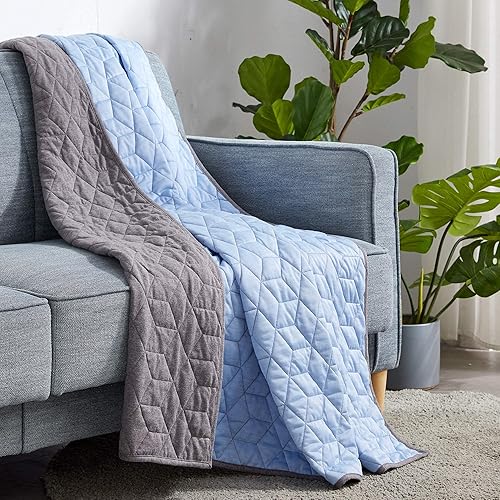 Miniatura 5 de SLEEP ZONE Manta refrescante para personas que duermen con calor, tamaño individual (60 x 80 pulgadas), manta de verano fresca de doble cara, ligera