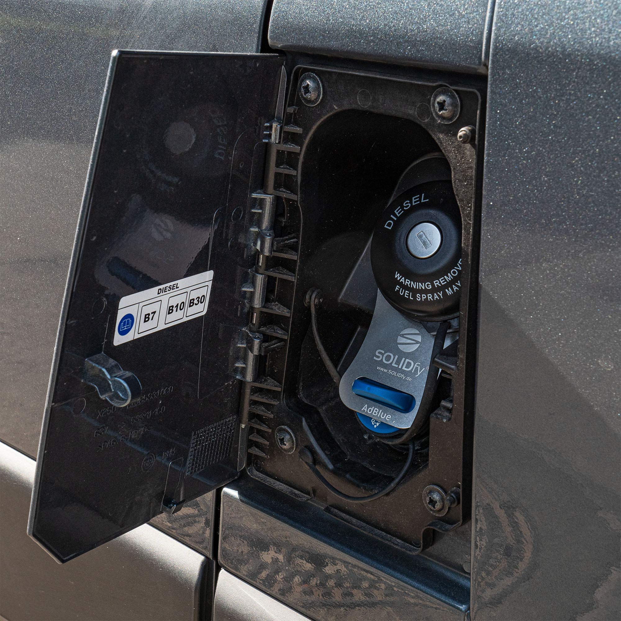 Cierre de seguridad AdBlue de acero inoxidable