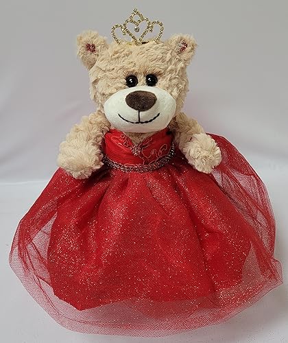 12" Membrillo Anos Last Doll Teddy Bear con vestido (pieza central)  ARC09832-14 (rojo)