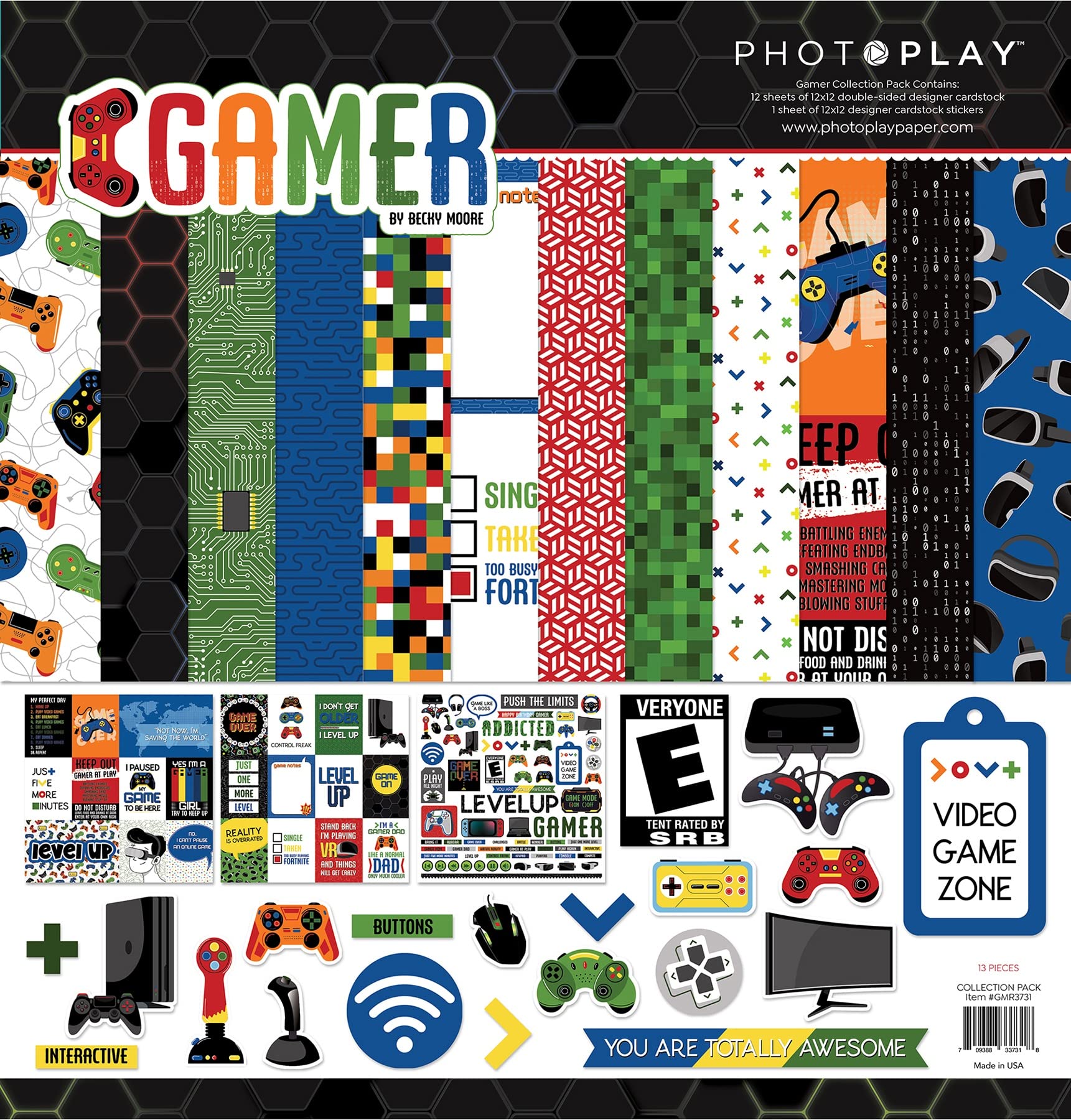 PHOTOPLAY Gamer Collection Pack 12"X12"