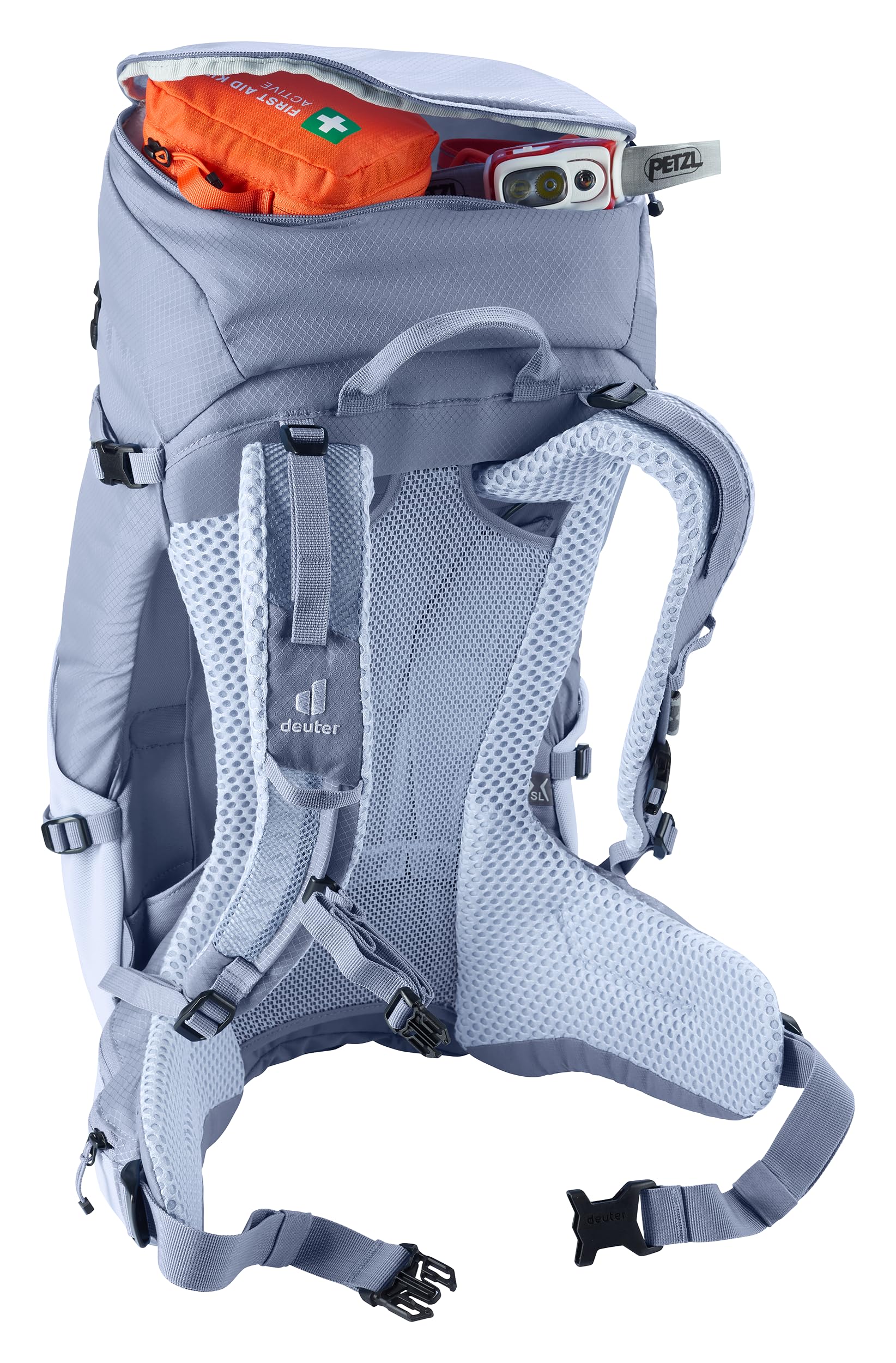 deuter Futura 24 SL Zaino da trekking da donna con schienale in rete e copertura antipioggia