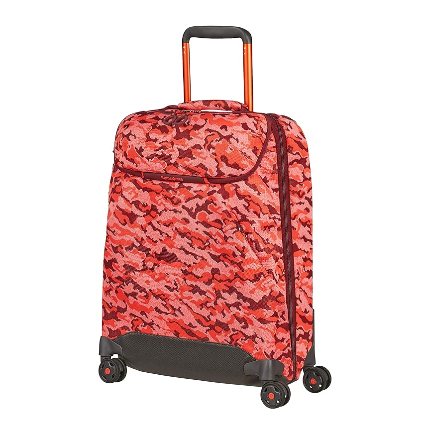 Samsonite Neoknit - Borsone con 4 Ruote S, 55 cm, 36.5 L, Multicolore (Fluo Red Camo)