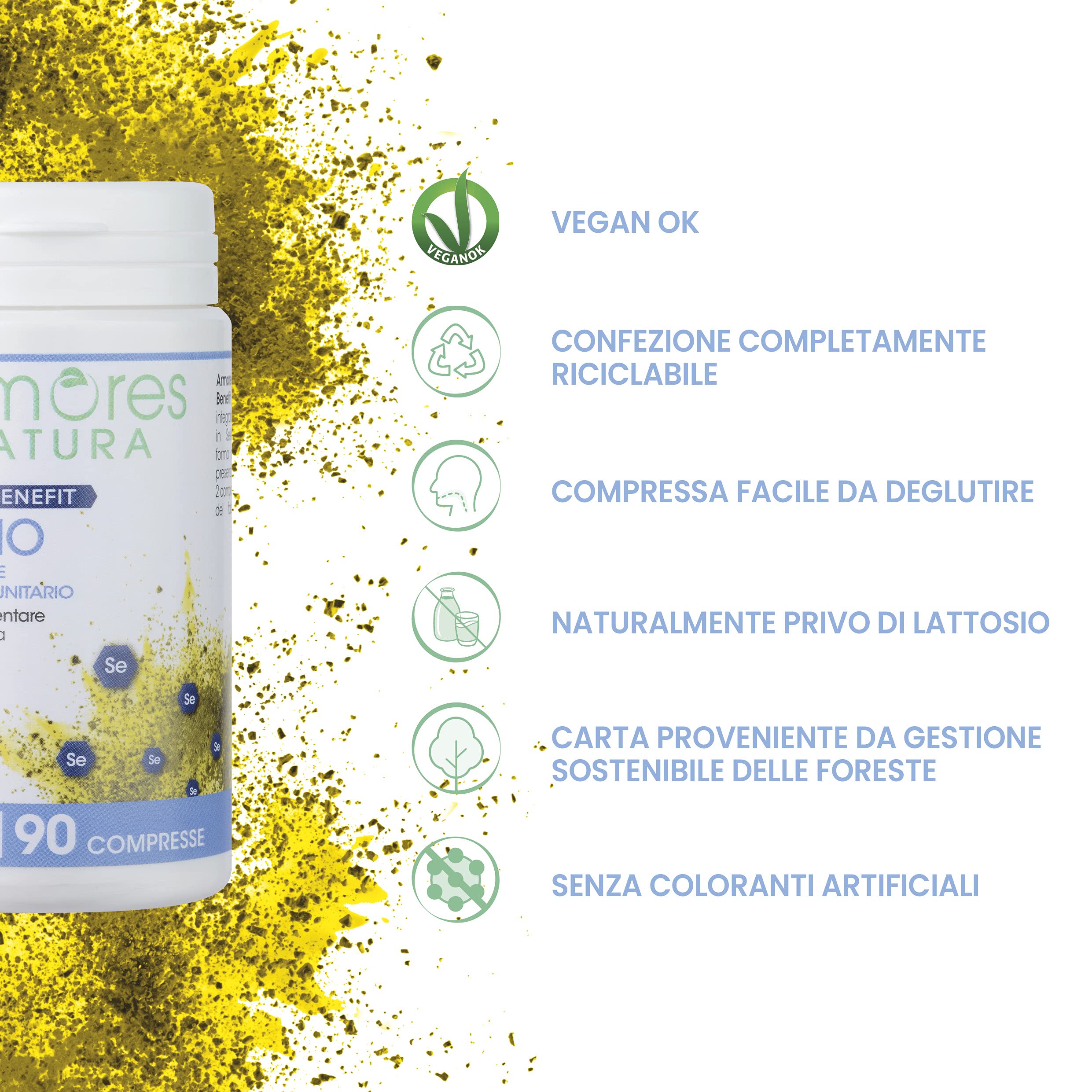 Armores Natura - Armores Mineral Benefit Selenio Integratore Ricostituente 90 Compresse - 943776979