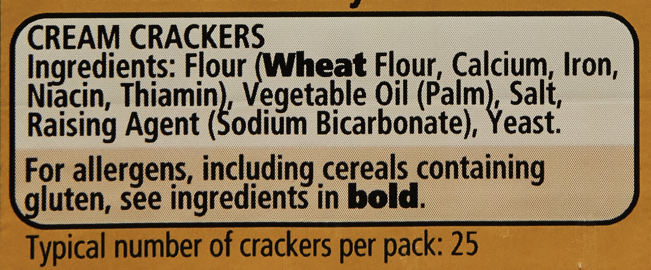 Jacobs Cream Crackers - Pack Size = 1x200g