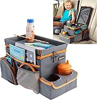 Vista 1 de High Road CarHop Organizador de asiento de automóvil para niños y adultos con bandeja portavasos, bolsillos laterales y compartimento refrigerante