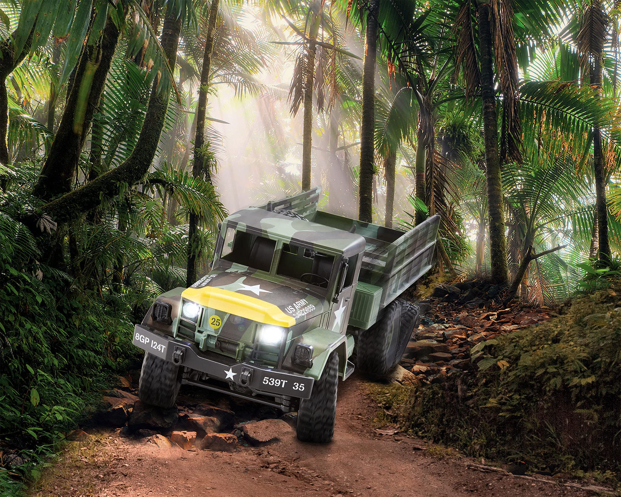 Revell Control 24439 RC Crawler US Army Truck - Coche teledirigido, diseño de Camuflaje