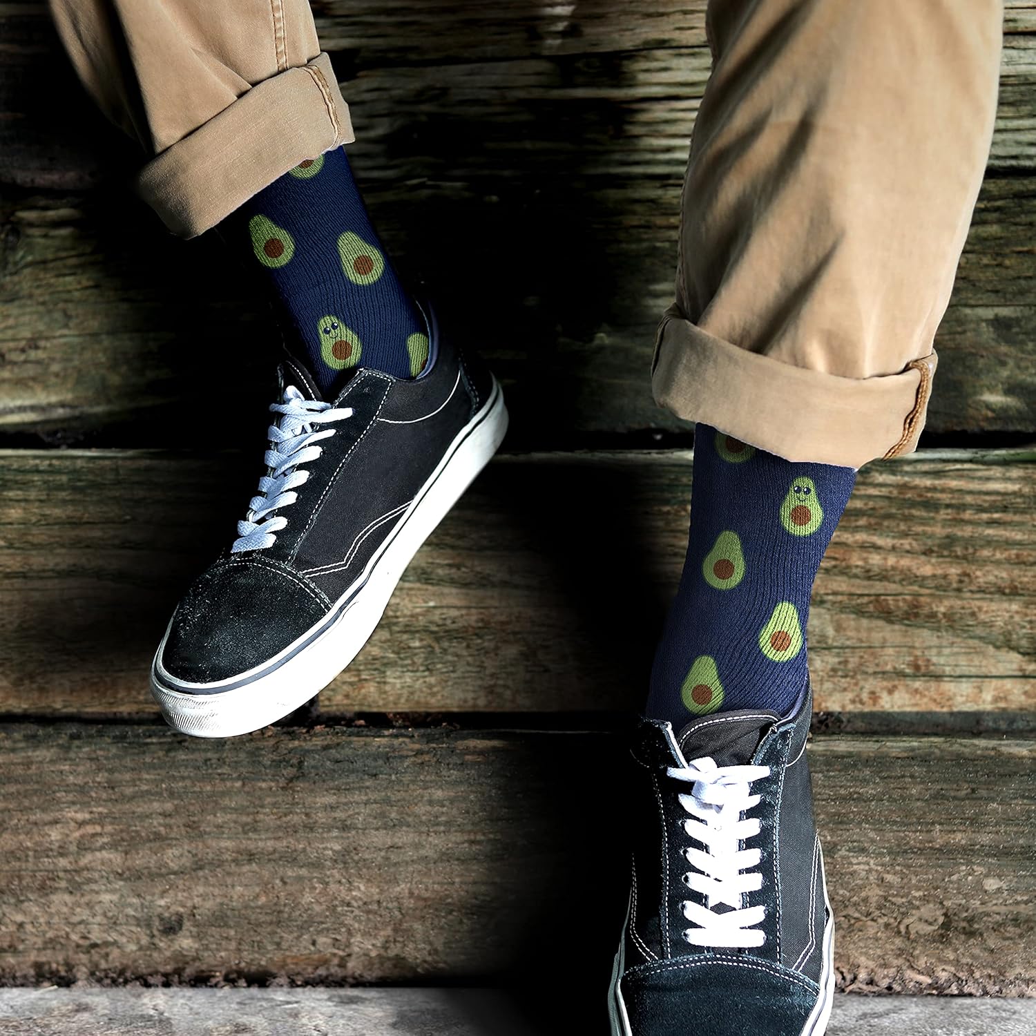 Socktastic mens Avocado - 2 Pack of Funny Novelty Socks, Casual Crew Fits Shoe Size 8-13 Socks, Avocado and Guac, Large US - Image 4