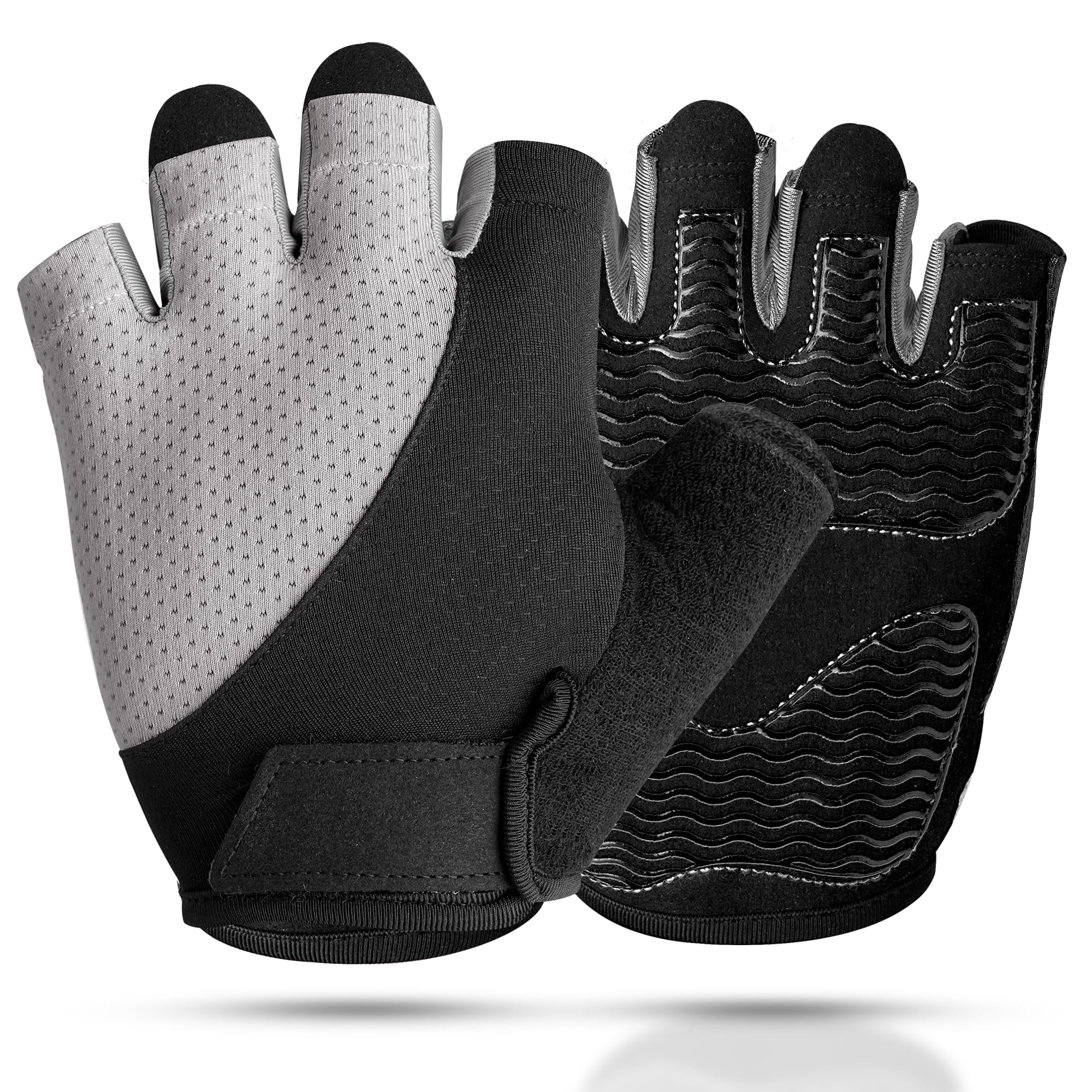 sunnex Workout Gloves for Women - Breathable Weight Lifting Gloves with Non-Slip Silicone Padding, Fingerless Gym Gloves for Cycling, Rowing, Pull Ups &amp; Training (4 Sizes)
