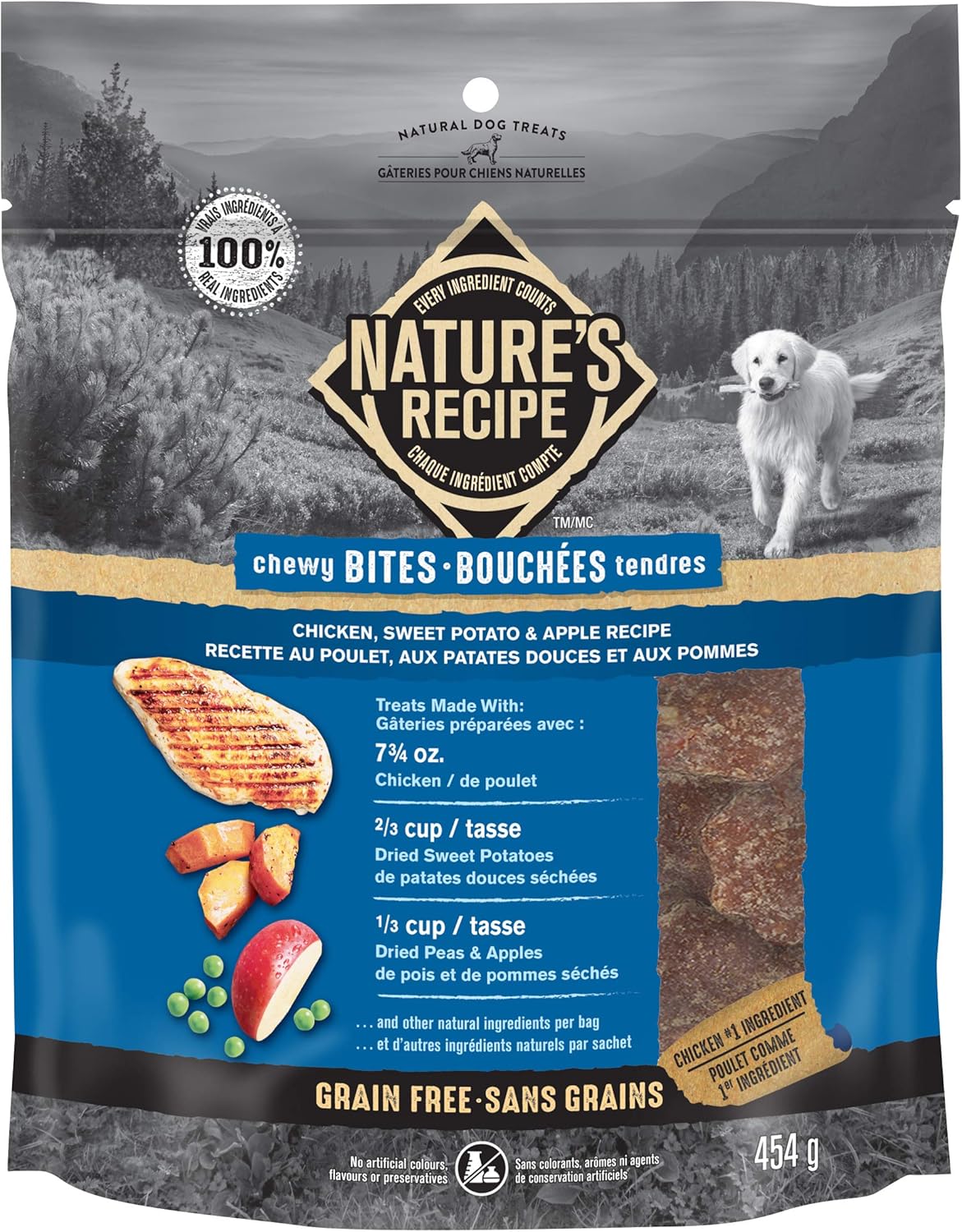 Nature's Recipe Chewy Bites Grain Free Chicken, Sweet Potato & Apple