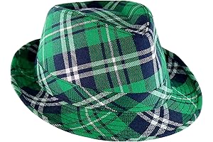 Skeleteen Green Irish Plaid Fedora: A Festive Accessory for St. Patrick's Day