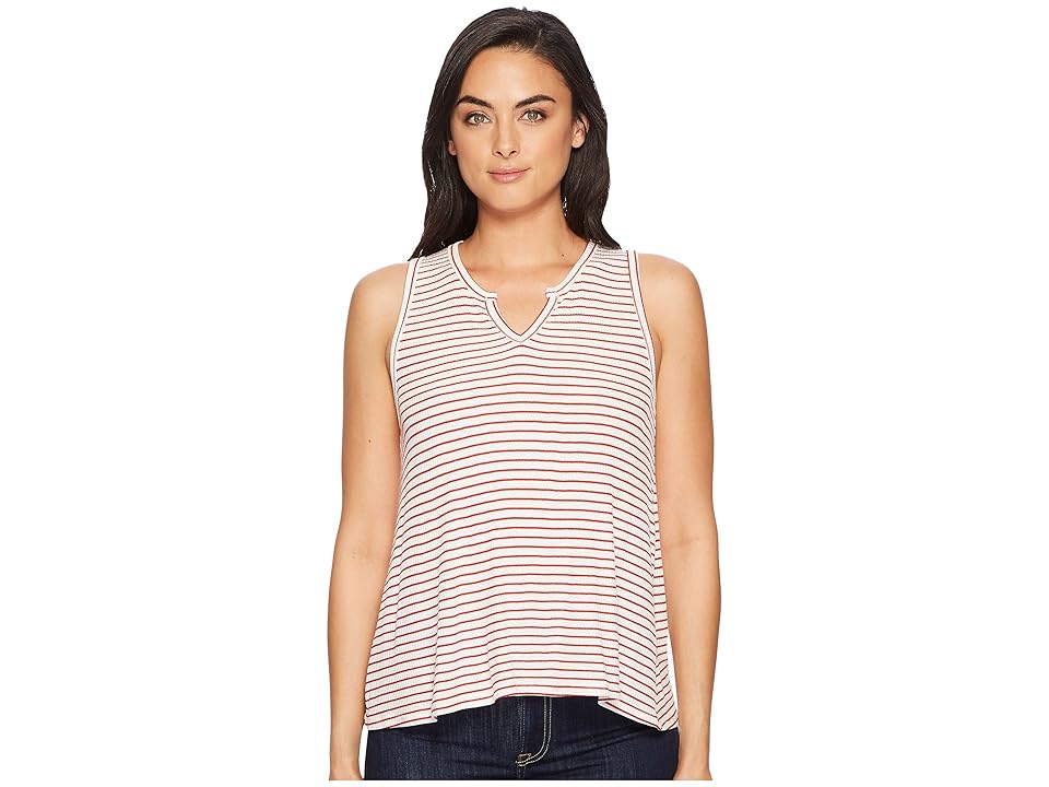 

Three Dots Hyannis Stripe Tank Top (Natural/Red) Women's Sleeveless