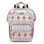 GAIVP Diaper Bag Backpack, Diaper Bags for Baby Girls Boys, Baby Bags for Moms Dads, Nappy Changing Bag with Insulated Pockets,Multi-functional Waterproof Backpack with Stroller straps-Tribal Orange