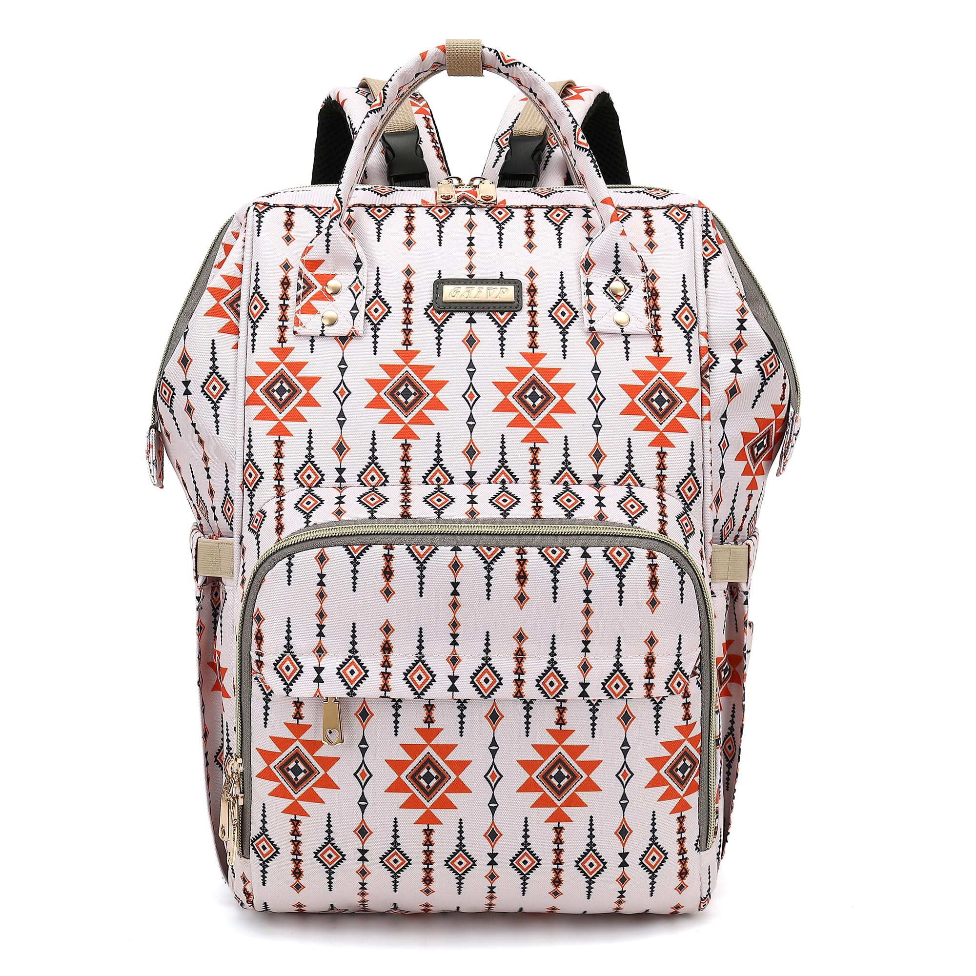 GAIVP diaper backpack for baby, Tribal Orange, NO, Diaper Backpack