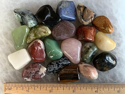 Miniatura 483 de GAF TREASURES Piedras pulidas de ojo de tigre de 1/2 libra, piedra preciosa natural pulida, cristales curativos de ojo de tigre (ojo de tigre)