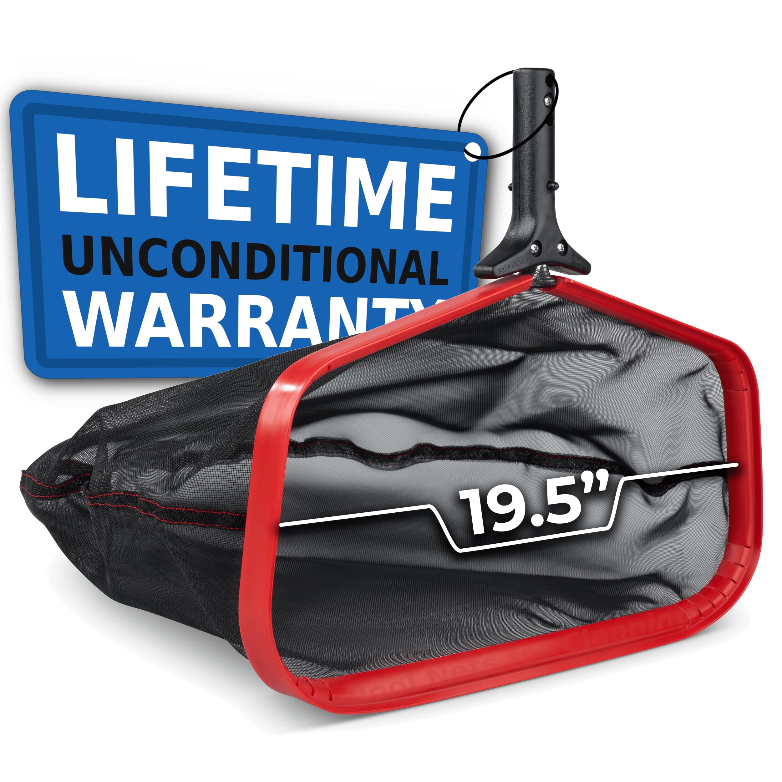ProTuff Pool Skimmer Net 19" - Has Lifetime Replacement, Heavy Duty - Up to 45 lb Capacity - Pool Nets for Cleaning: Pools/Hot Tubs/Ponds, Pool Skimmer Net fits All Standard Poles - Pole NOT Included