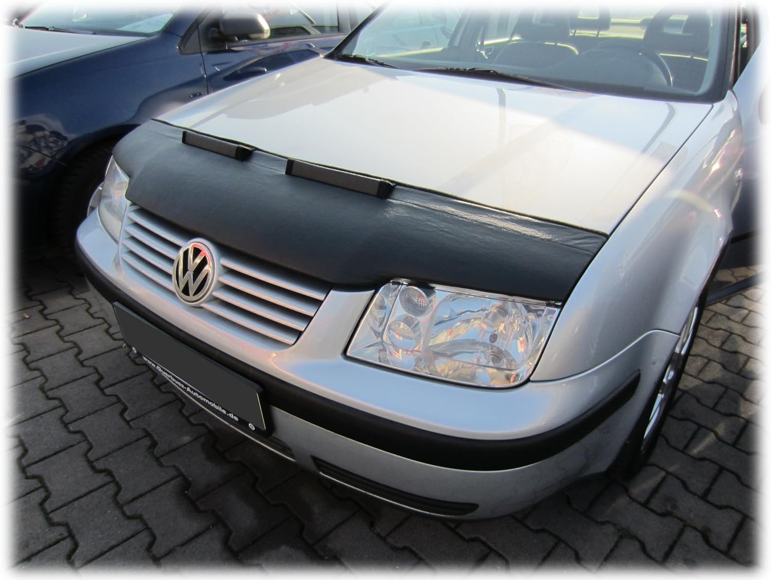 Hood Bra Front End Nose Mask Compatible with Clean VW Volkswagen Bora Jetta 4 mk4 IV DEBADGED Bonnet Bra STONEGUARD Protector Tuning