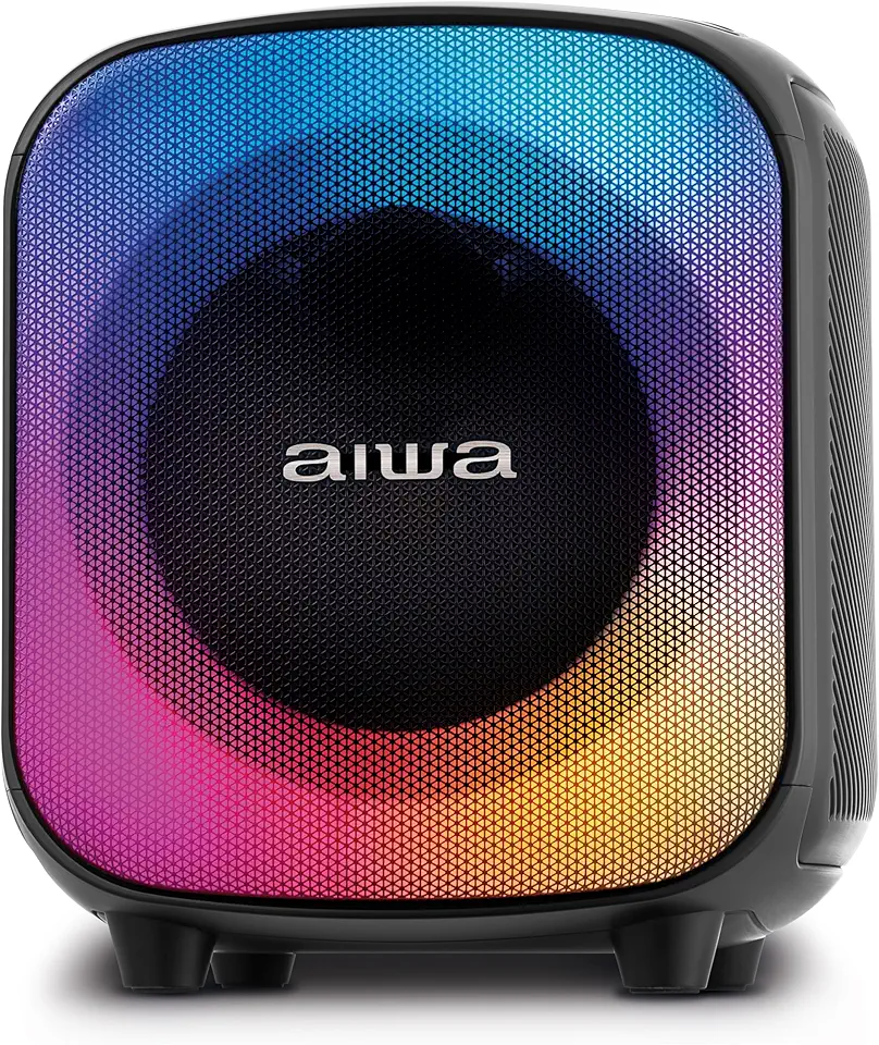 Caixa de Som PartyBox AIWA PB-07 Bluetooth 8H RGB USB TWS Preto