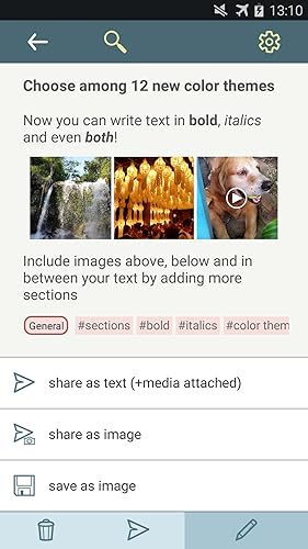 Notas com fotos - Escreva e compartilhe texto com fotos; fácil e simples, gratuito e sem anúncios