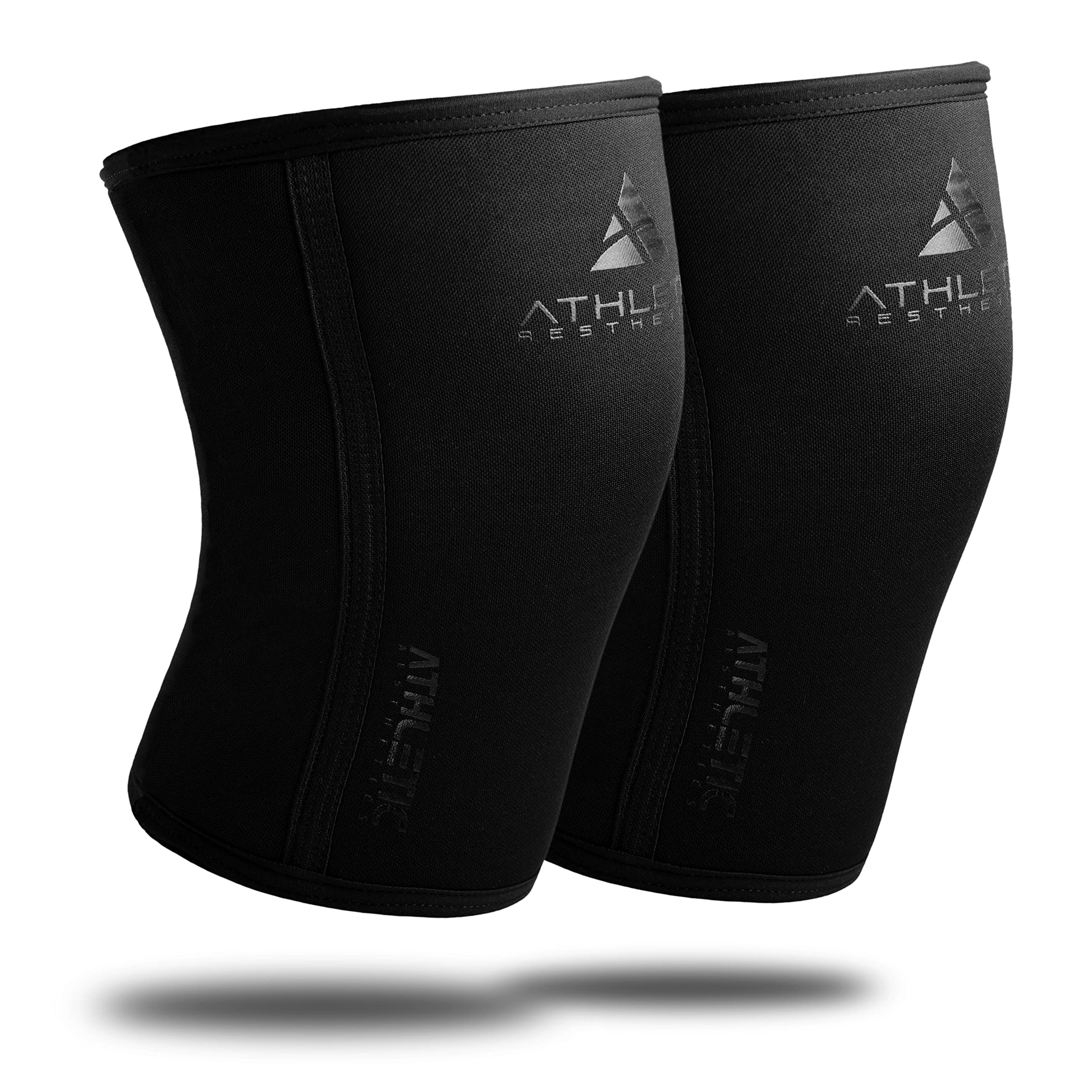 ATHLETIC AESTHETICS Genouillères (par paire) pour musculation et bodybuilding – Genouillères en néoprène 7 mm pour squats, fitness, haltérophilie et entraînement des jambes – Pour homme et femme