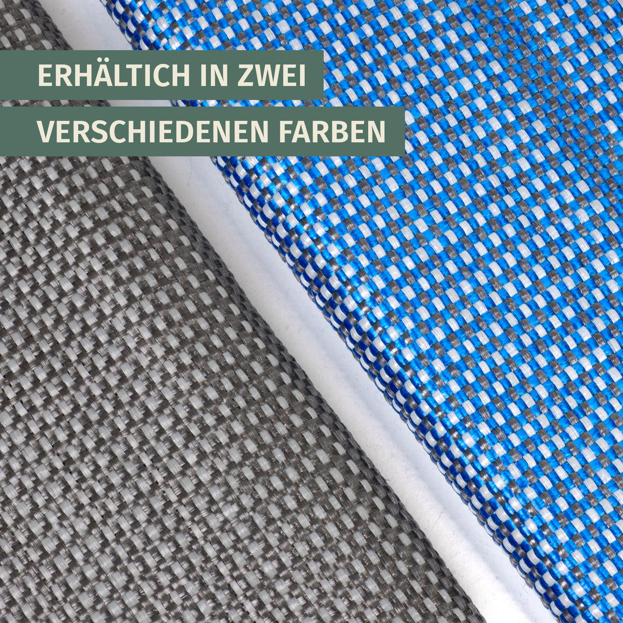 Tapis d'auvent bleu clair 250 x 300 cm PP 300 g/m² résistant aux intempéries UV lavable