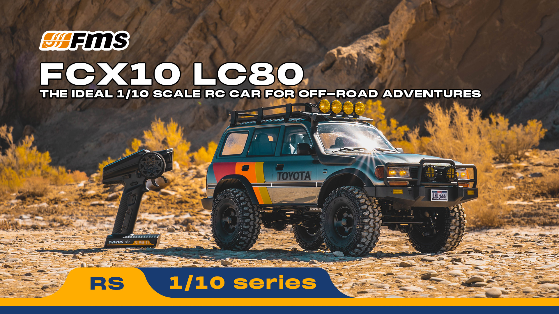FMS RC Crawler 1/10 FCX10 Land Cruiser LC80 RS Toyota Licensed 4WD