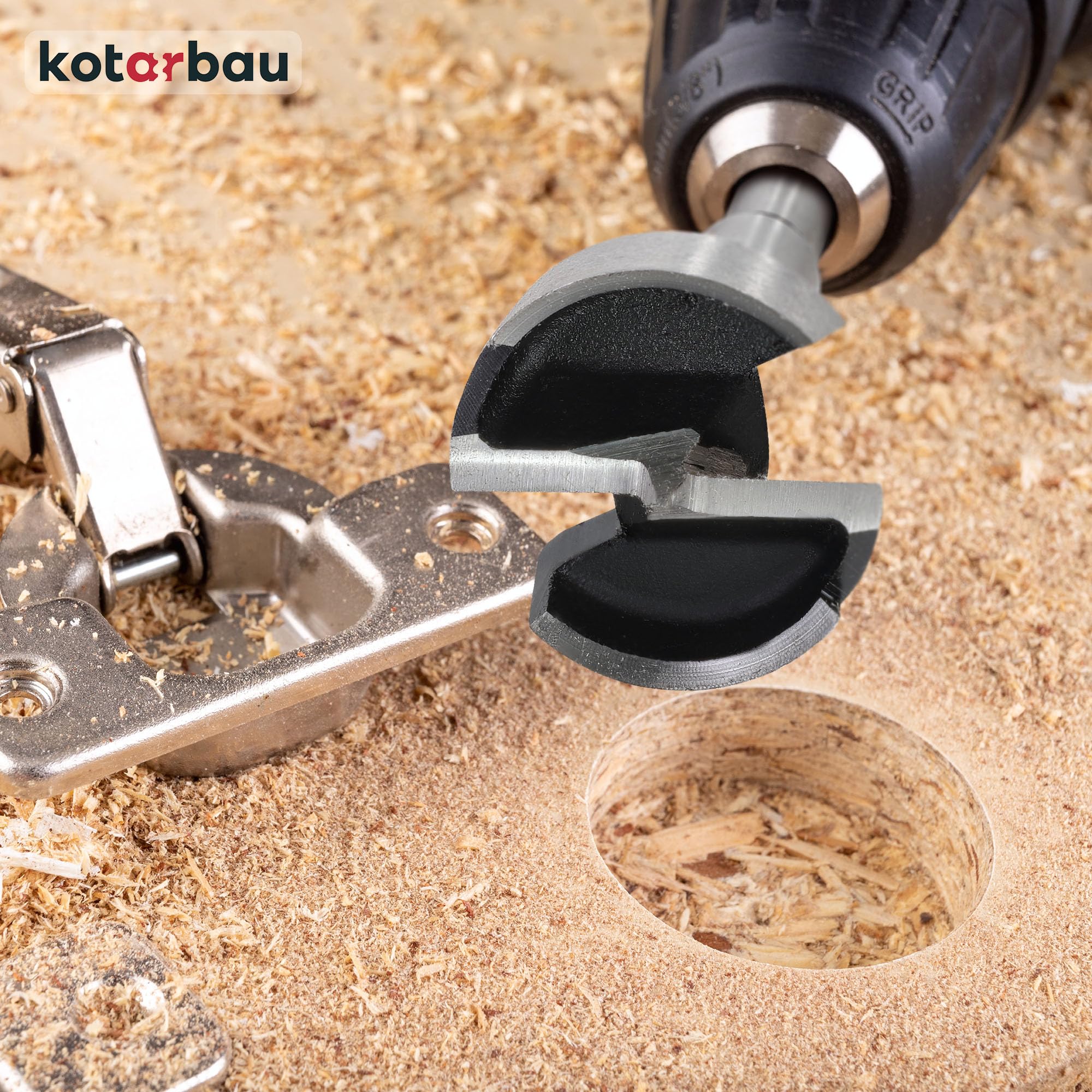 KOTARBAU® Juego de 10 brocas para madera (15-35 mm, con caja de madera)