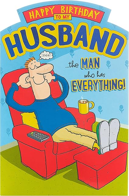 Birthday Card for Husband - Husband Birthday Card - Funny Husband Birthday Card - Husband Birthday Card with Humour