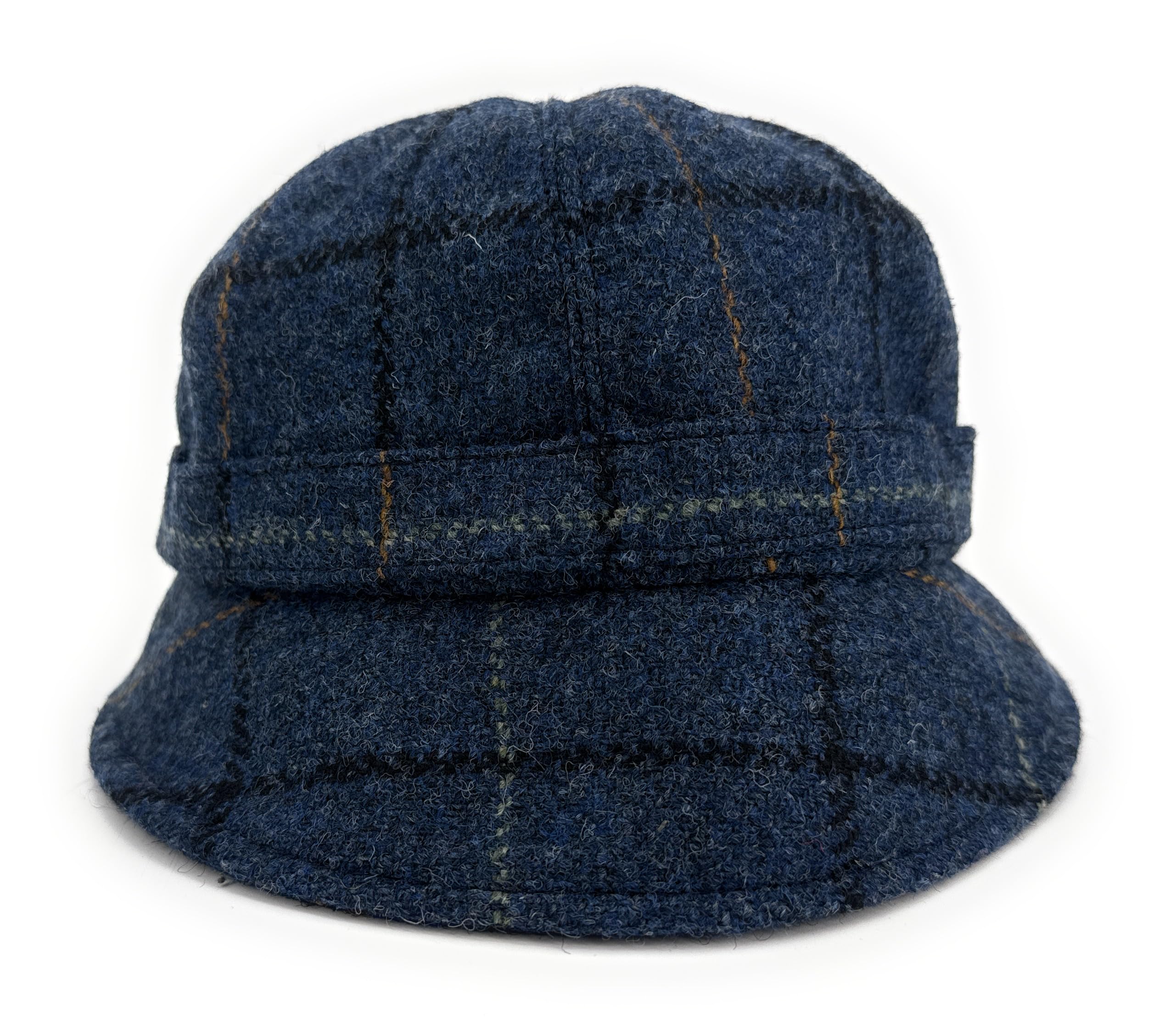 Tartan Tweeds Women's Blue Overcheck Harris Tweed Flapper Hat British Made One Size (Uk, Alpha, One Size, )