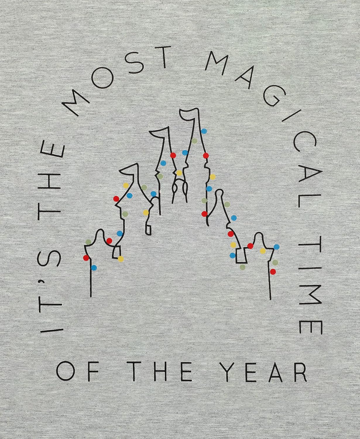 VILOVE Merry Christmas Sweatshirt Women Magical Christmas Shirt Christmas Lights Pullover Xmas Long Sleeve Tshirt - Image 5