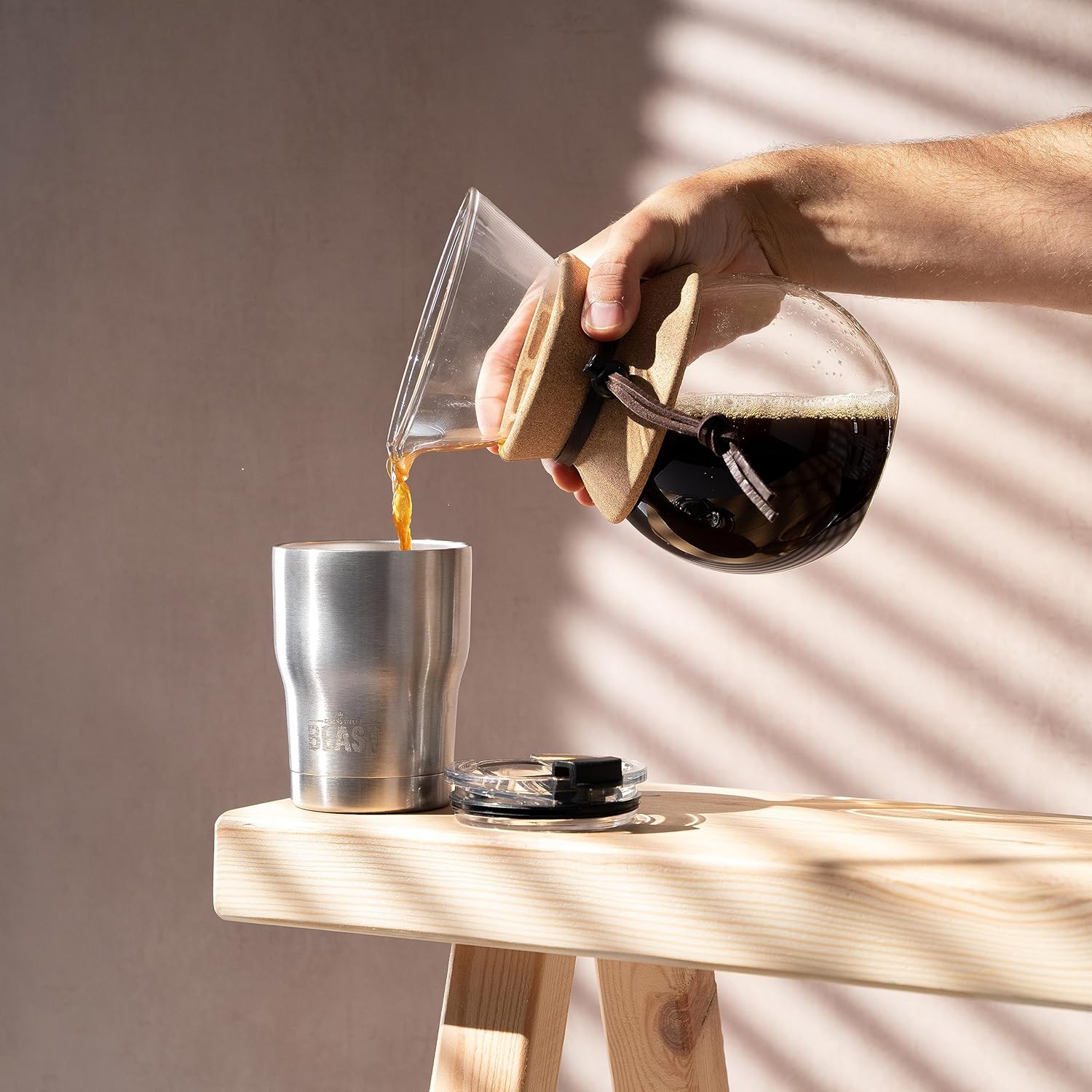 Beast 10 oz Tumbler Stainless Steel Vacuum Insulated Coffee Ice Cup Double Wall Travel Flask (Steel) - Image 4