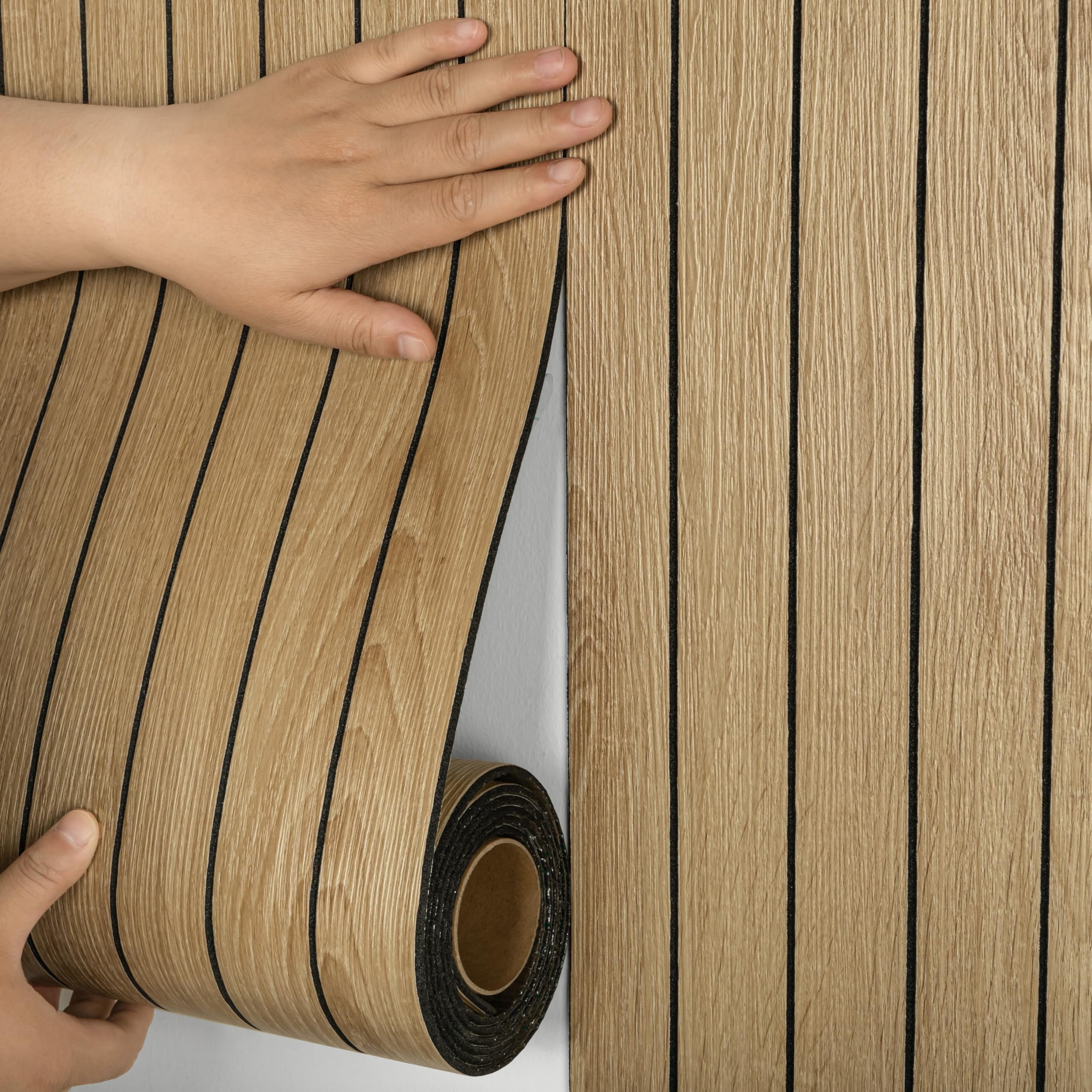 Abyssaly Paneles de listones de madera de 15.7 x 236 pulgadas para pared, paneles de pared de madera de listones 3D para decoración de paredes interiores, sala de estar, dormitorio